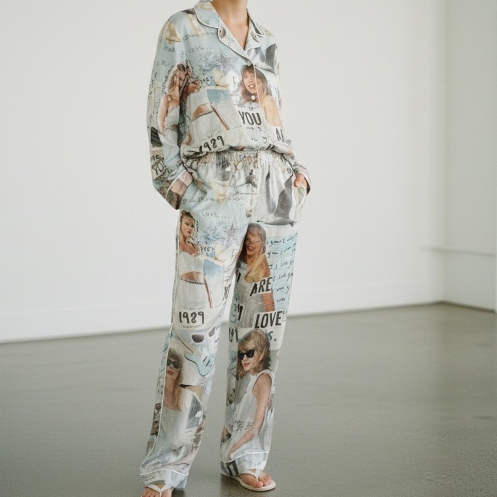 Taylor Swift 1989‎ Era Photo Collage Pajama Set Med Swiftie PJ Top Bottom unique